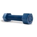 Sterling Seal & Supply Fully Threaded Rod, 5/8"-11, Grade B7, Blue PTFE Coated Finish, 10 PK 625T11L275TFE10R20N